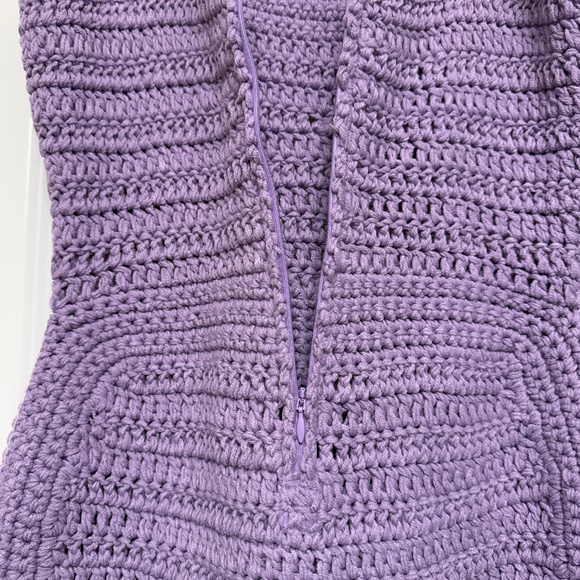 Hanifa Camilla Knit Dress (Lavender). - size Large - Picture 5 of 6